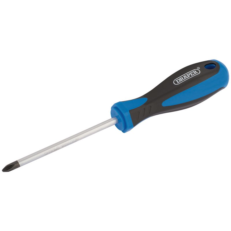 Draper Cross Slot Screwdriver No.2 x 100mm soft grip magnetised tip 63488