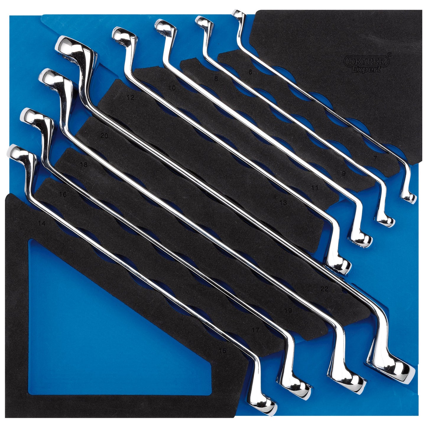 Draper Expert Metric Ring Spanner Set in 1/2 Drawer EVA Insert Tray 8 pc 63523