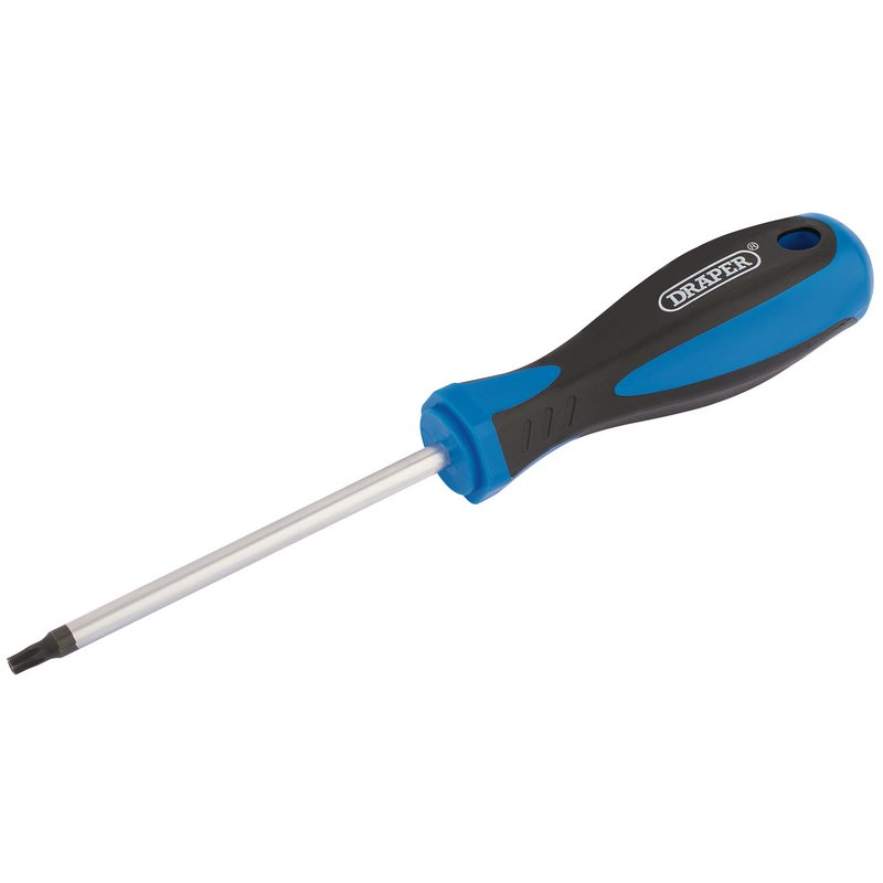 Draper Torx Star Security Screwdriver T25T x 100mm Blue Magnetised Tip 63566