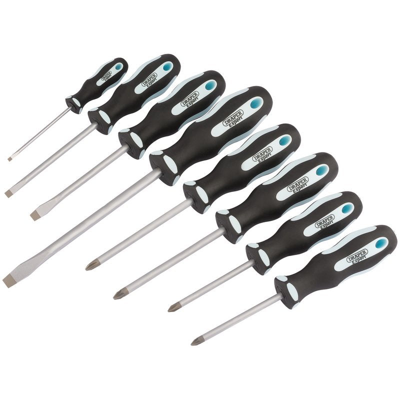 Draper Expert Soft Grip Screwdriver Set Heavy Duty 8 Piece 63589