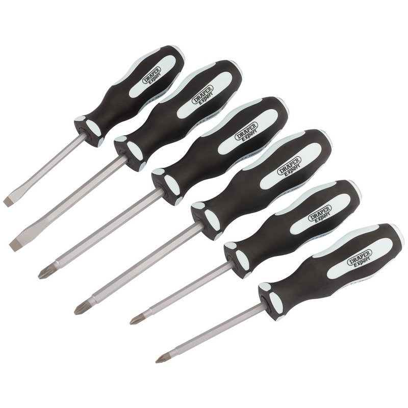 Draper Expert Pound Thru Soft Grip Screwdriver Set 6 Pc Hexagonal Blade 63590