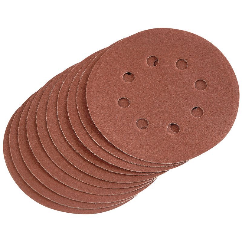 Draper Hook and Loop Sanding Discs 125mm 240 Grit 10 Pack 64040