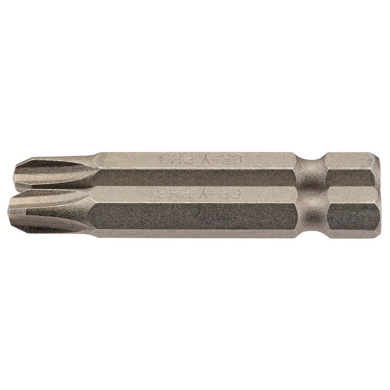 Draper No.3 Cross Slot Screwdriver Bit 1/4" Hex 50mm Long (Pack of 2) 64241