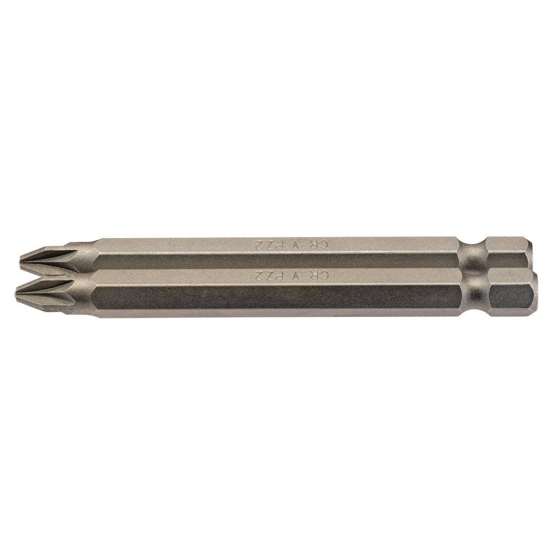 Draper No.2 PZ Screwdriver Bit 1/4" Hex 75mm Long (Pack of 2) 64312