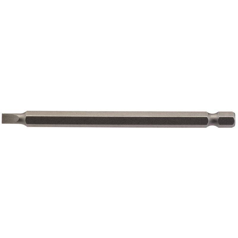 Draper Plain Slot Screwdriver Bit 4.5mm 1/4" Hex 100mm Long (Pack of 1) 64344