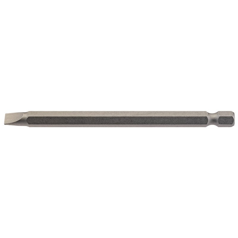 Draper Plain Slot Screwdriver Bit 6mm 1/4" Hex 100mm Long (Pack of 1) 64347
