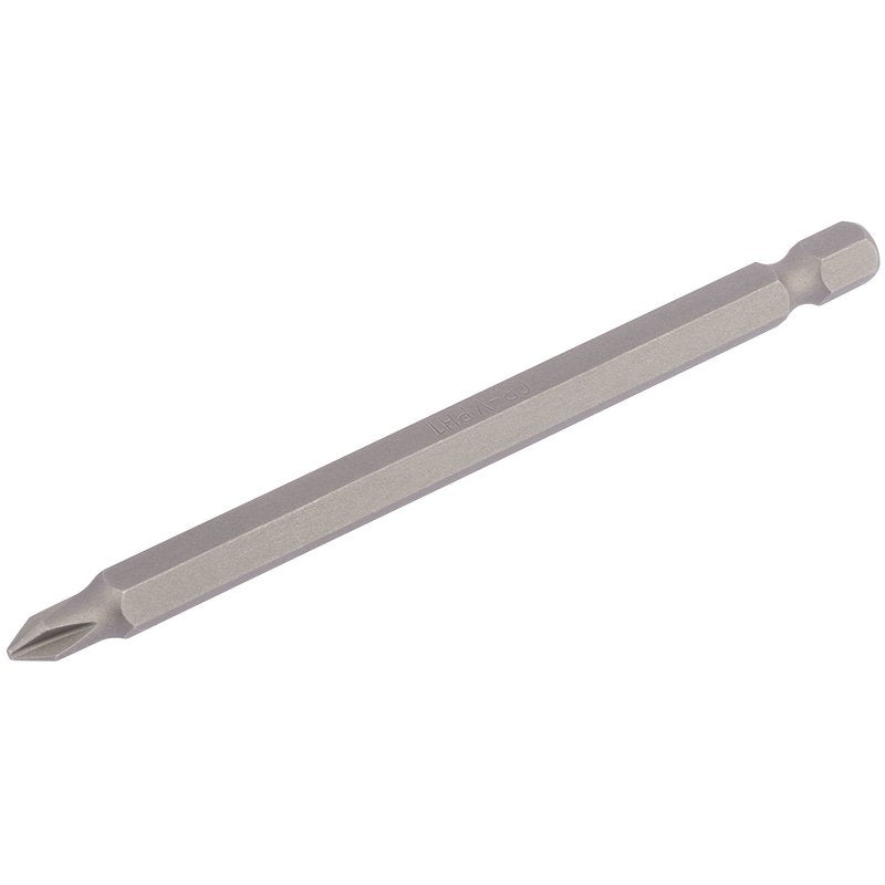 Draper No.1 Cross Slot Screwdriver Bit 1/4" Hex 100mm Long (Pack of 1) 64364