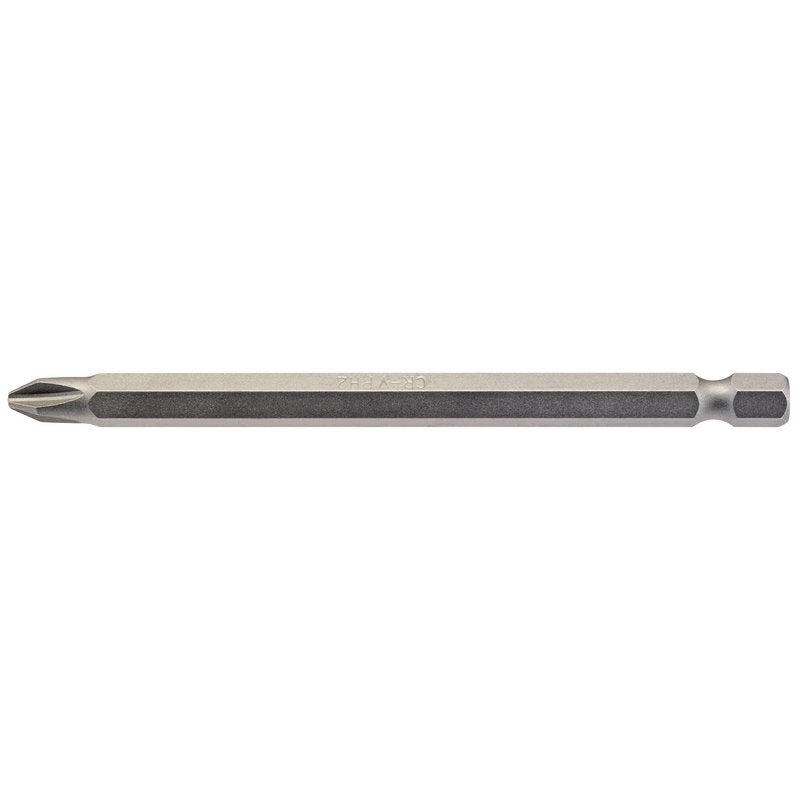 Draper No.2 Cross Slot Screwdriver Bit 1/4" Hex 100mm Long (Pack of 1) 64365