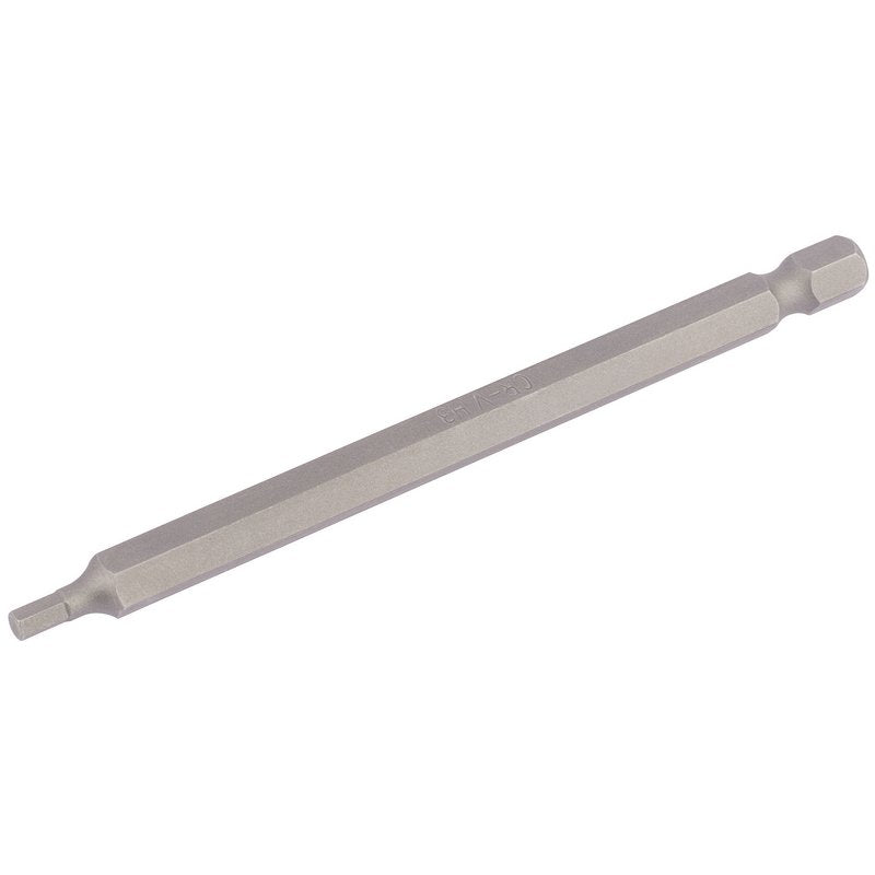 Draper Hexagonal Screwdriver Bit 3mm 1/4" Hex 100mm Long (Pack of 1) 64372