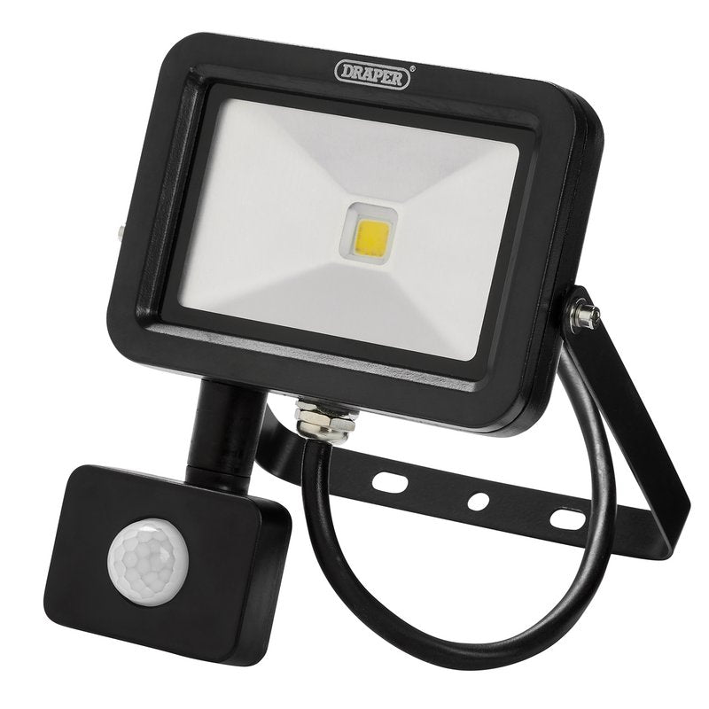 Draper COB LED Slimline Wall Mounted Floodlight with PIR Sensor 10W 700 L 66036