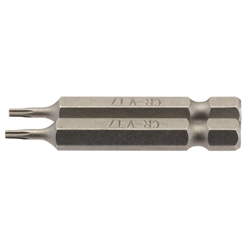 Draper T7 Torx Star Screwdriver Bit 1/4" Hex, 50mm Long (Pack of 2) 66483