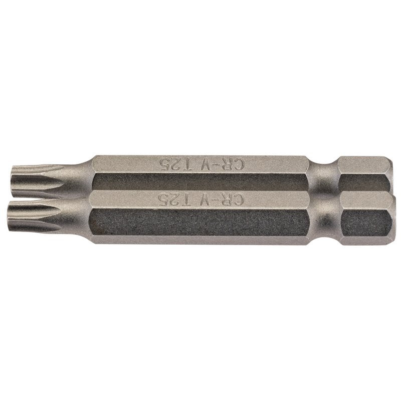 Draper T25 Torx Star Insert Bit 1/4" Hex 50mm Long Pack of 2 66489