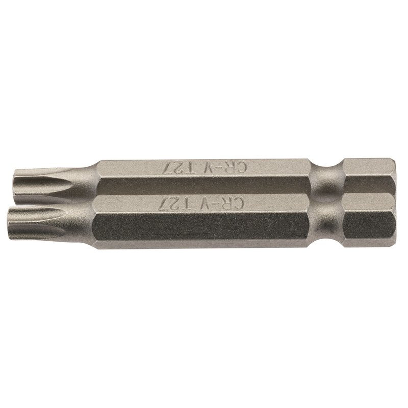 Draper T27 Torx Star Screwdriver Bit 1/4" Hex 50mm Long (Pack of 2) 66490