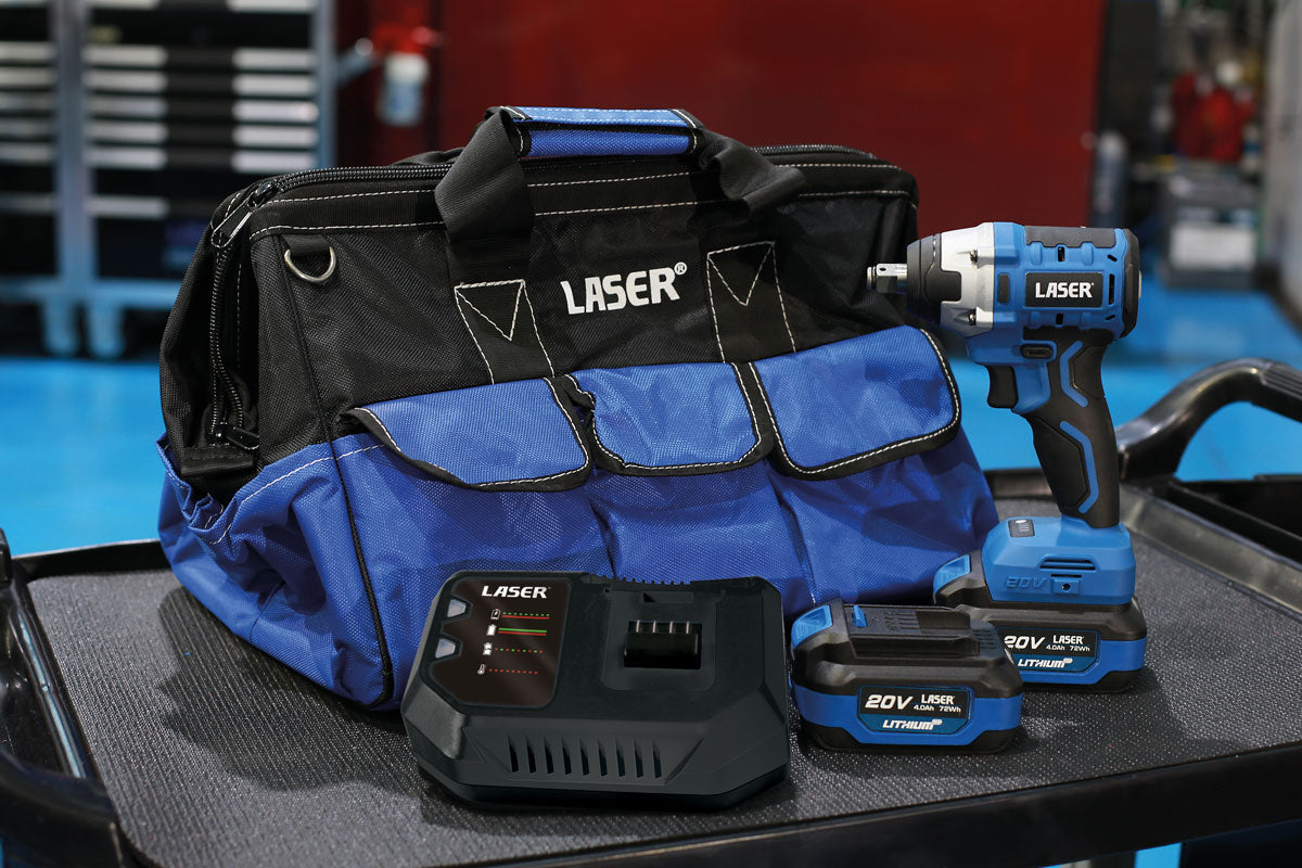 Laser Tools Cordless Impact Wrench 1/2"D 20V Kit 68013