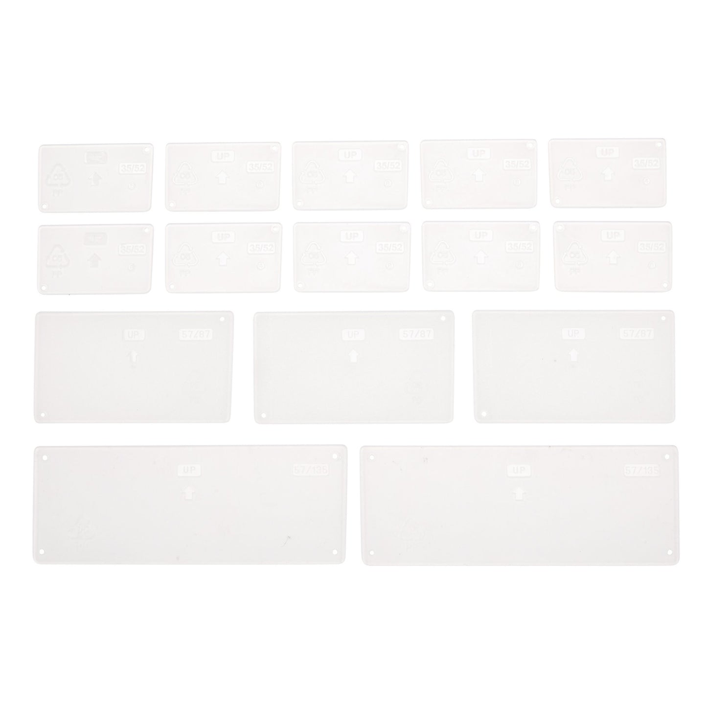 Assorted Plastic Draw Dividers (Pack of 16)