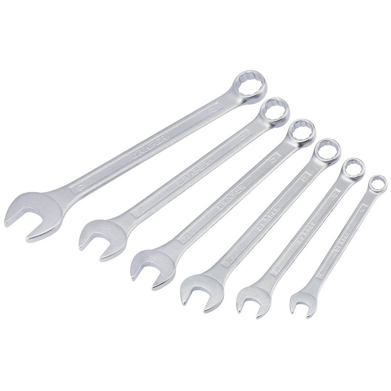 Draper Redline Metric Combination Spanner Set 8 - 17mm 6 Piece 68478