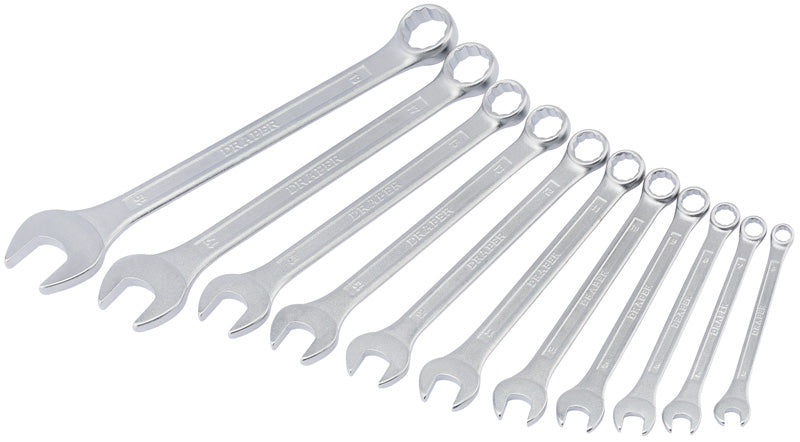 Draper Redline Metric Combination Spanner Set 11 Piece 6 to 19mm 68481