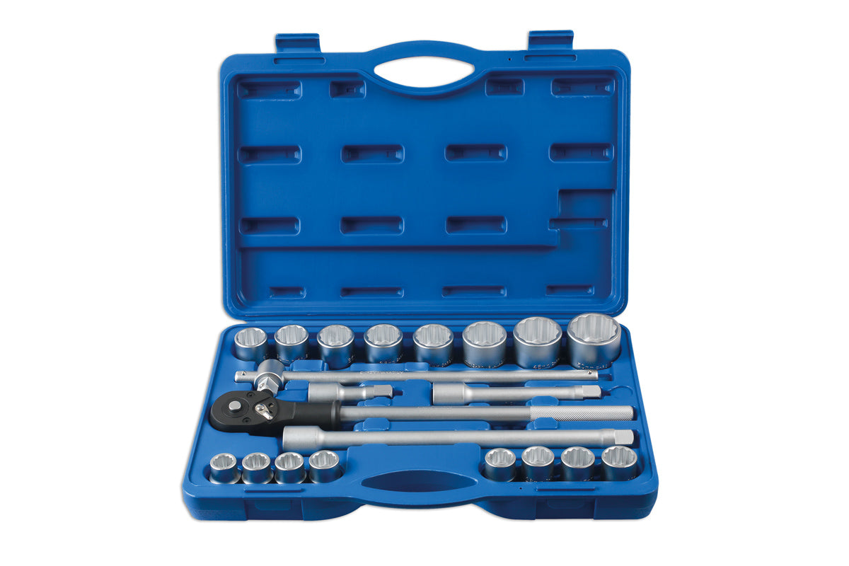 Laser Tools Metric Socket Set 3/4"D 21pc Bi Hex 12pt 19mm to 50mm 6854