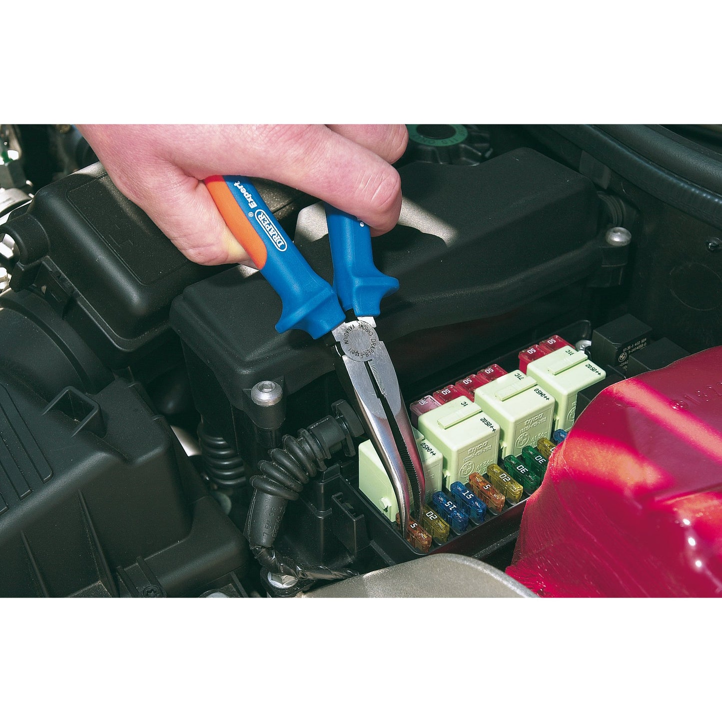 Draper Heavy Duty Soft Grip Bent Nose Plier With Cutter 200mm Slip Guards 68889