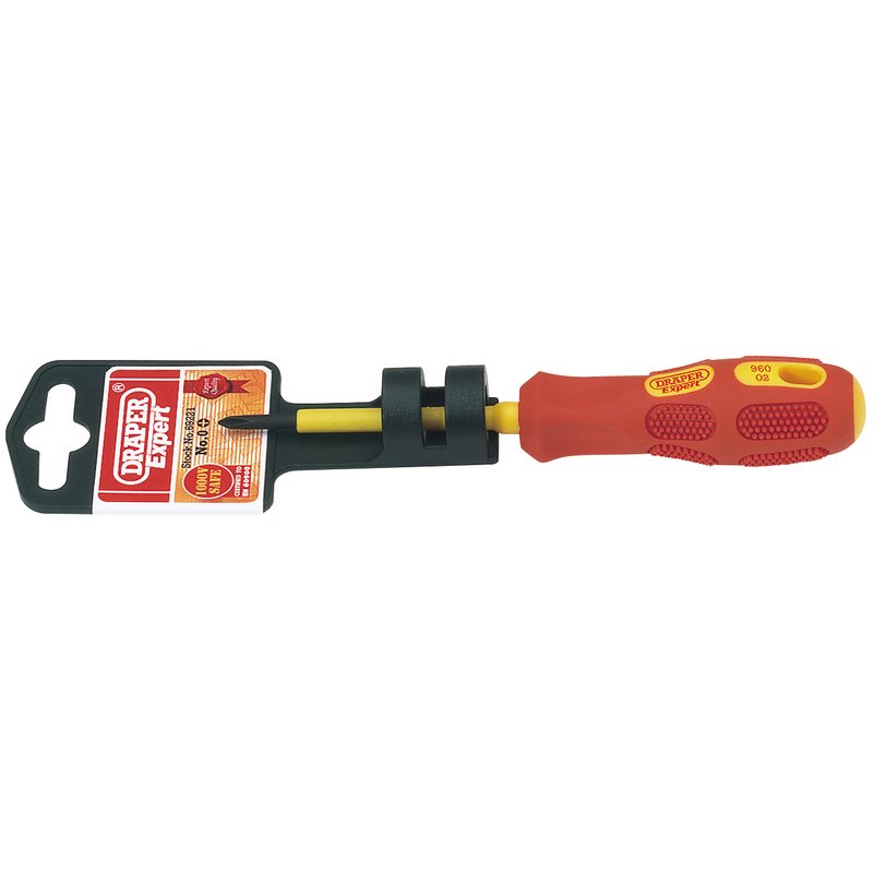 Draper VDE Approved Fully Insulated Cross Slot Screwdriver No.0 x 60mm 69221