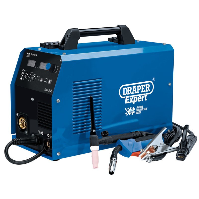 Draper 200A Expert 3-In-1 Multi-Process Welder Dti Gas Gasless 230V 70043