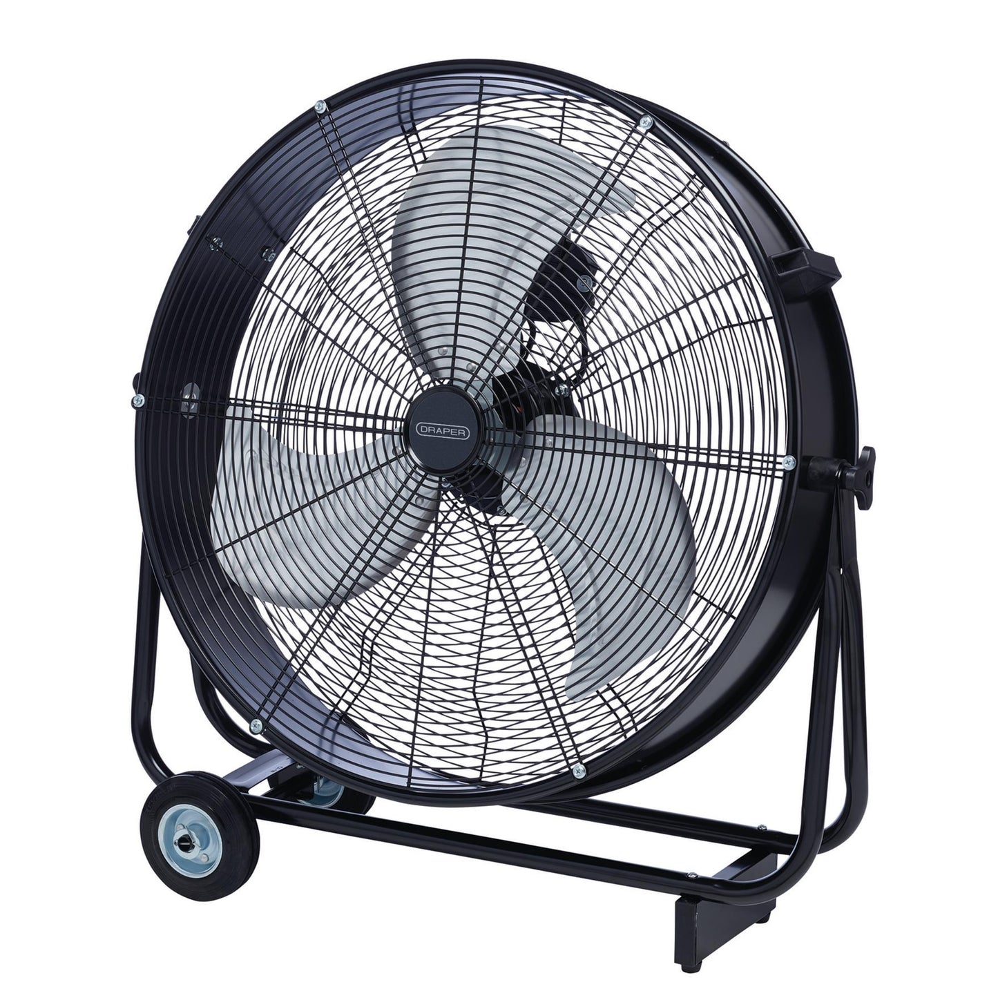 Draper 230V Drum Fan 24" 610mm On Wheels Three Speed Heavy Duty 120W