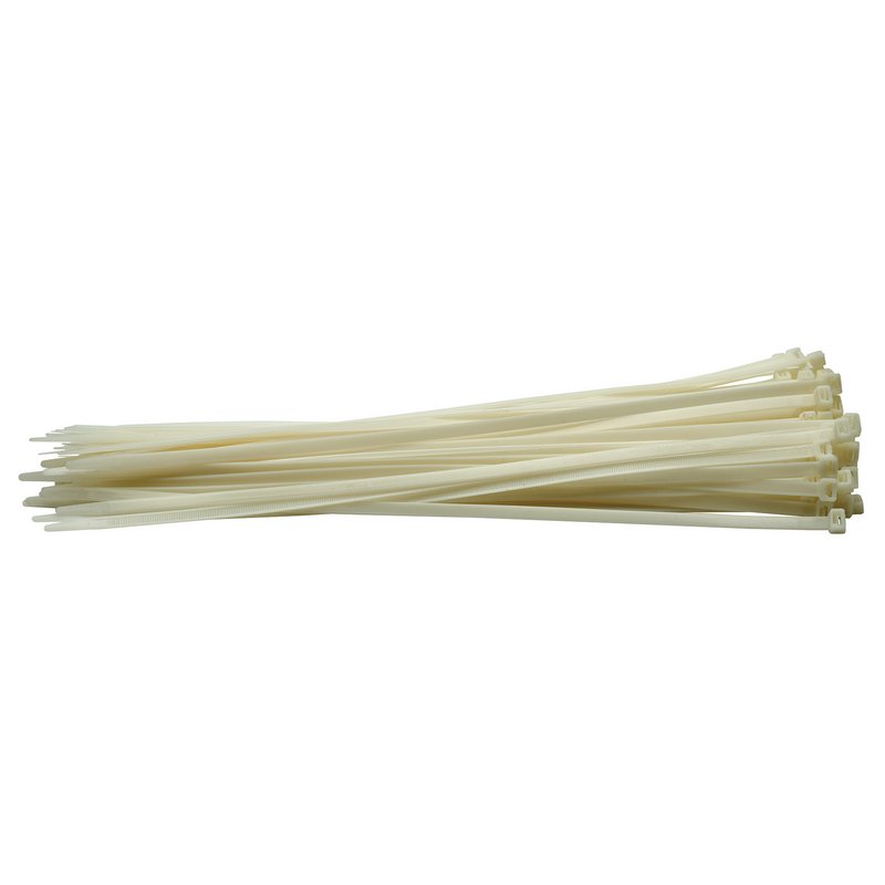 Draper Cable Ties 8.8 x 500mm White Pack of 100 Robust Nylon 70410