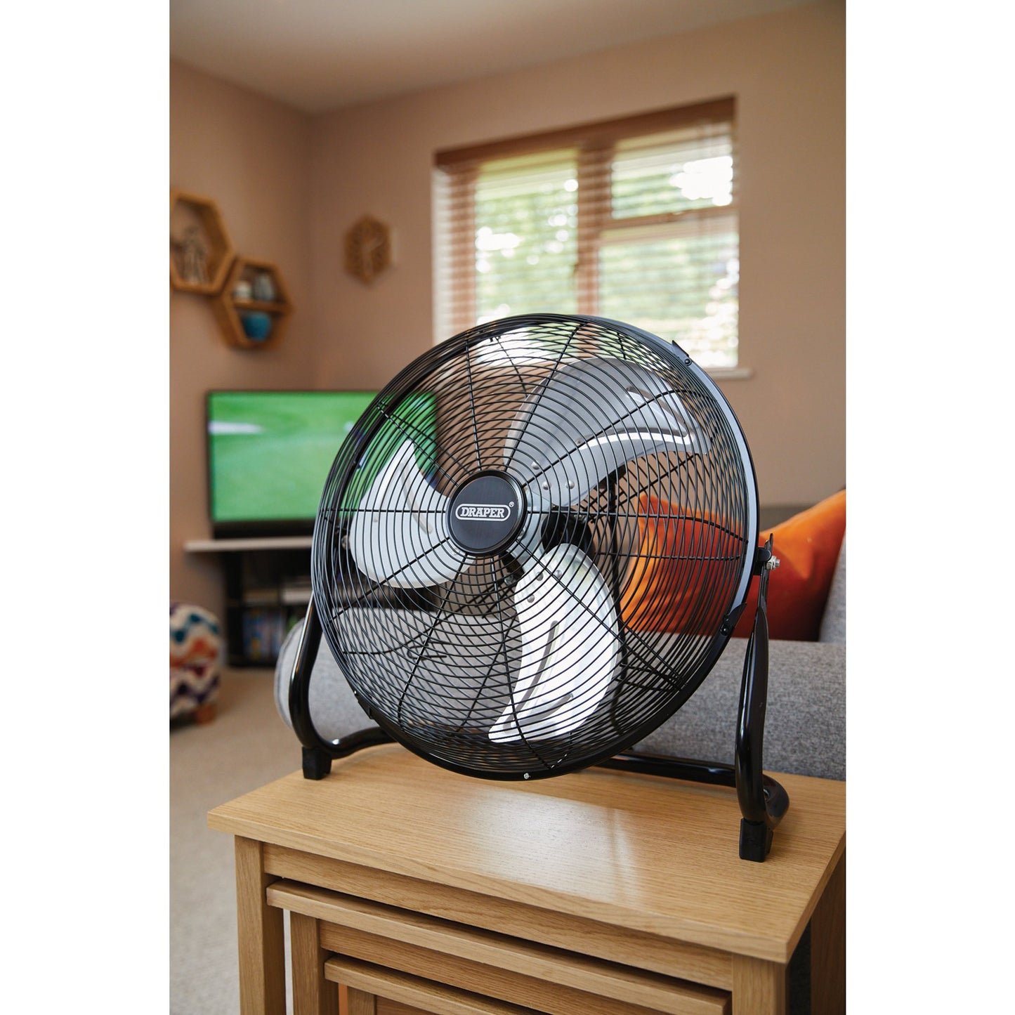 Draper 230V Floor Fan 16"/400mm 100W 3 Speed High Velocity Copper Motor 70432