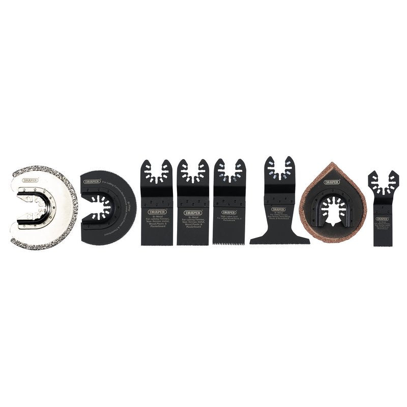 Draper Oscillating Multi-Tool Blade Set Including Ceramics 8 pc Multi Cut 70480