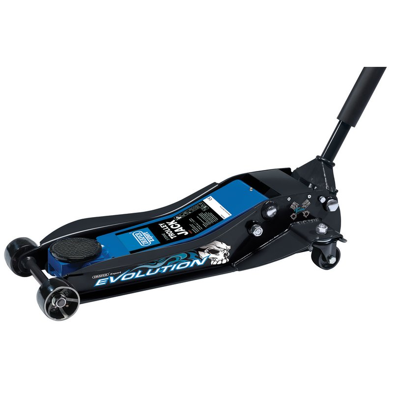 Draper Evolution Trolley Jack 3 Tonne Maximum Height 580mm Quick-Lift 70811