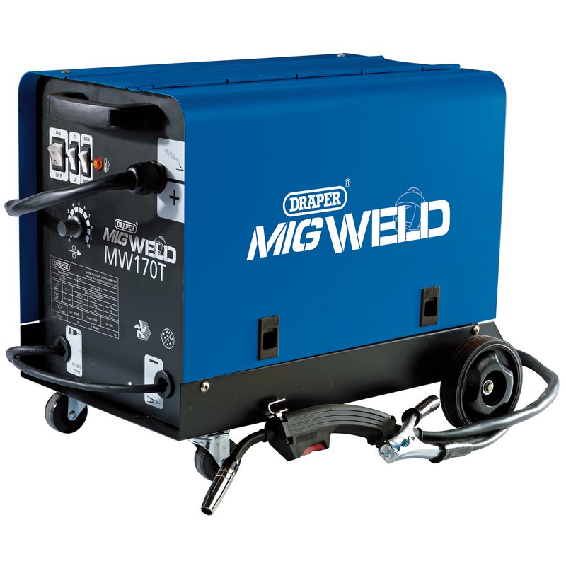 Draper 230V Gas Gasless MIG Welder Range 60 - 160A Thermal Overload 71095