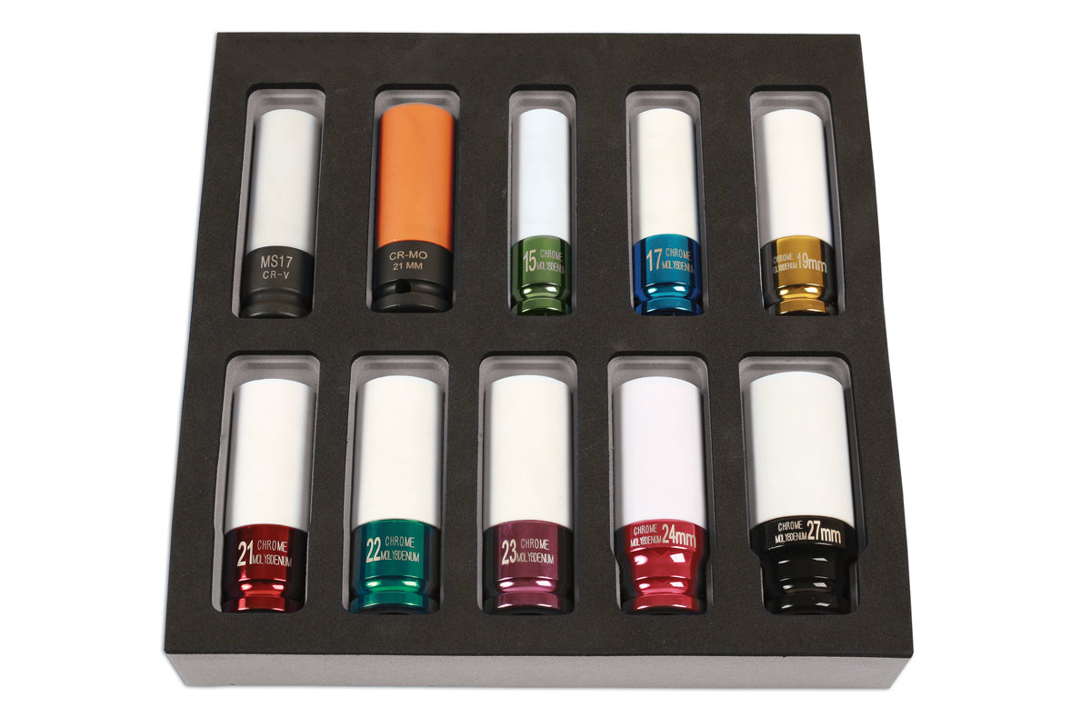 Laser Tools Alloy Wheel Nut Master Kit 1/2"D 10pc 7125