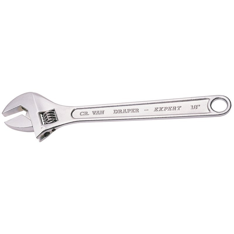 Draper 450mm 52mm Crescent Type Adjustable Wrench Chrome Plated 71544