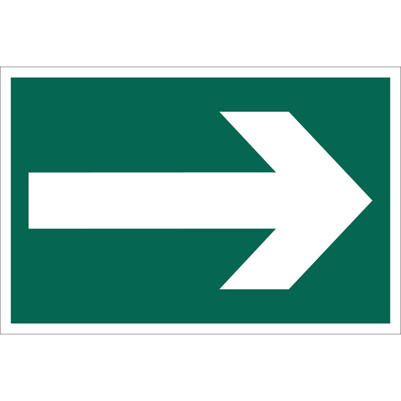 Draper Arrow Symbol Safety Sign Size 300 x 200mm PVC With Strong Adhesive 72451
