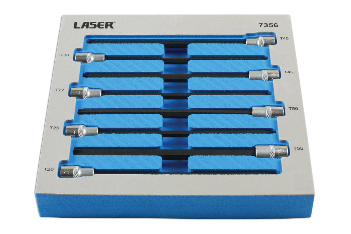 Laser Tools Extra Long Star Socket Bit Set 3/8"D 8pc 7356