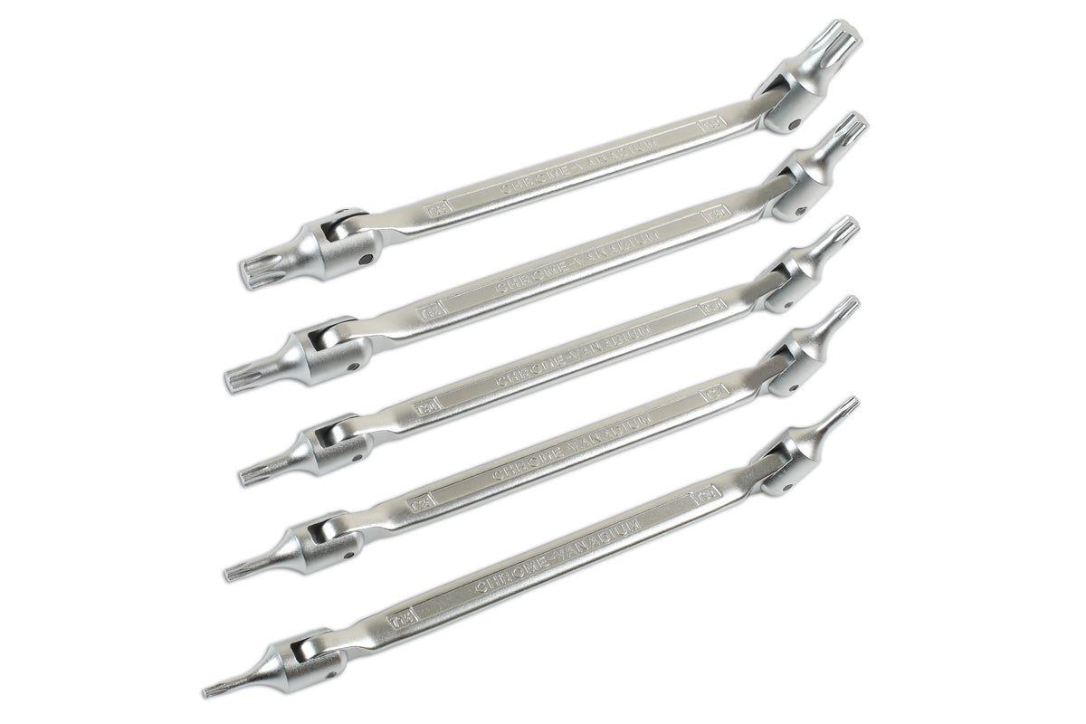 Laser Tools Double Ended Flexible Star Bit Set 5pc 7481