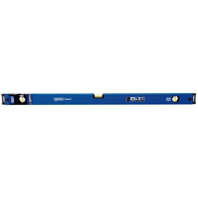Draper 900mm Box Section Level with Magnified Vial and Side View Vial 75123