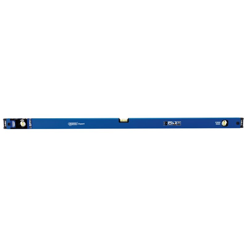 Draper 1200mm Box Section Level with Magnified Vial and Side View Vial 75127