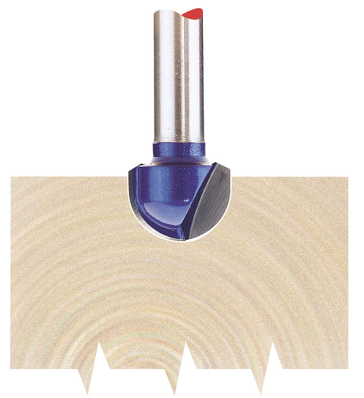 Draper TCT Router Bit 1/4" Shank Core Box 12.7 x 6.35mm Radius 75345