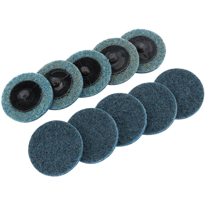 Draper Polycarbide Quick Change Abrasive Pads 50mm Fine 10 Pack 75622