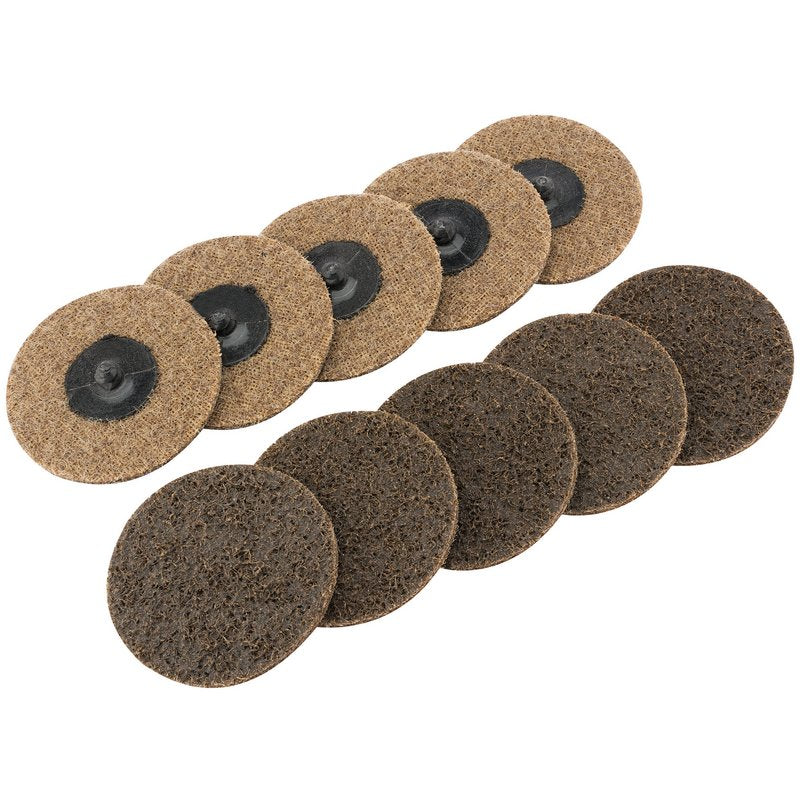 Draper Polycarbide Quick Change Abrasive Pads 75mm Coarse 10 Pack 75628
