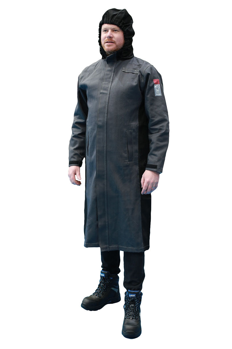 Long Hooded Arc Flash Jacket, Small by Laser Tools 7571