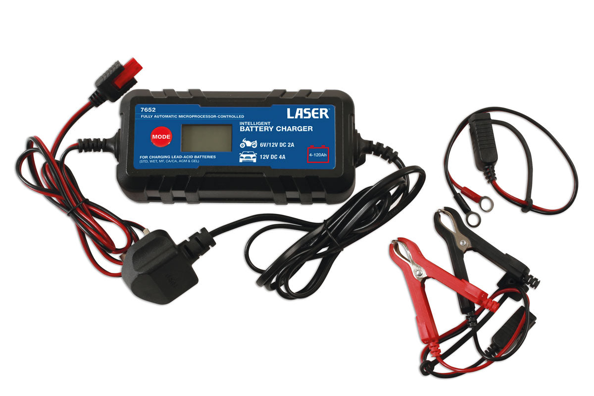 Laser Tools Intelligent Battery Charger 4 - 120Ah 7652