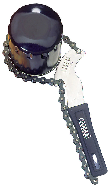 Draper Chain Oil Filter Wrench 100mm Plastic Covered Steel Leverage Handle 77584