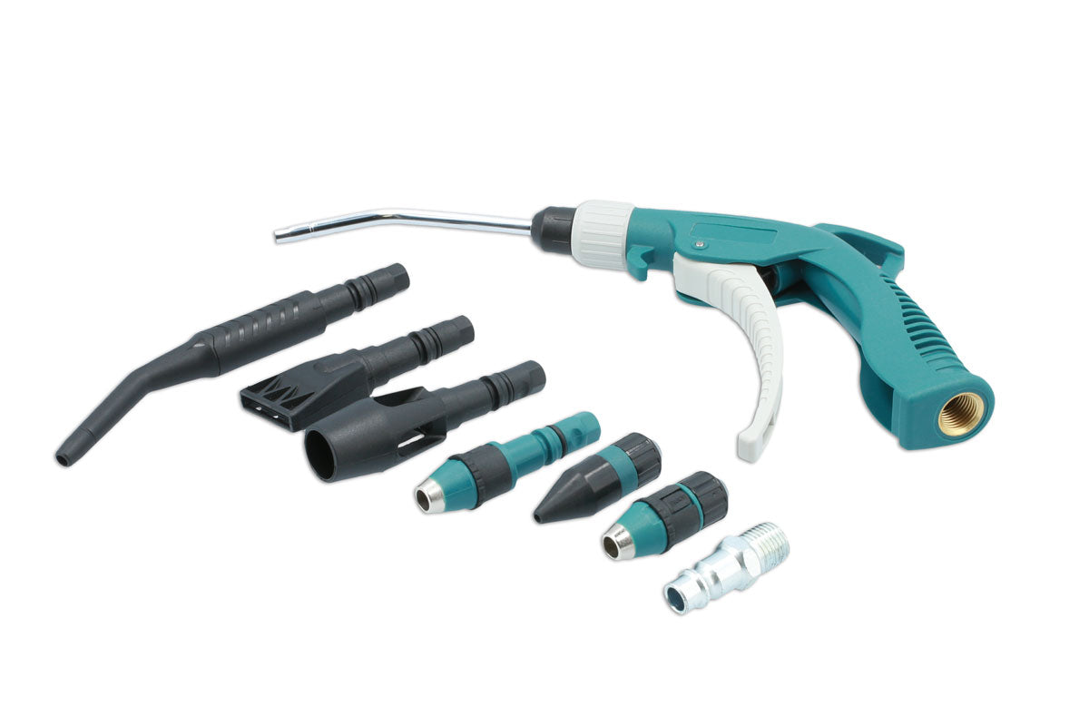 Laser Tools Air Blow Gun Kit 9pc Max Pressure 220psi In An EVA Foam Tray 7835