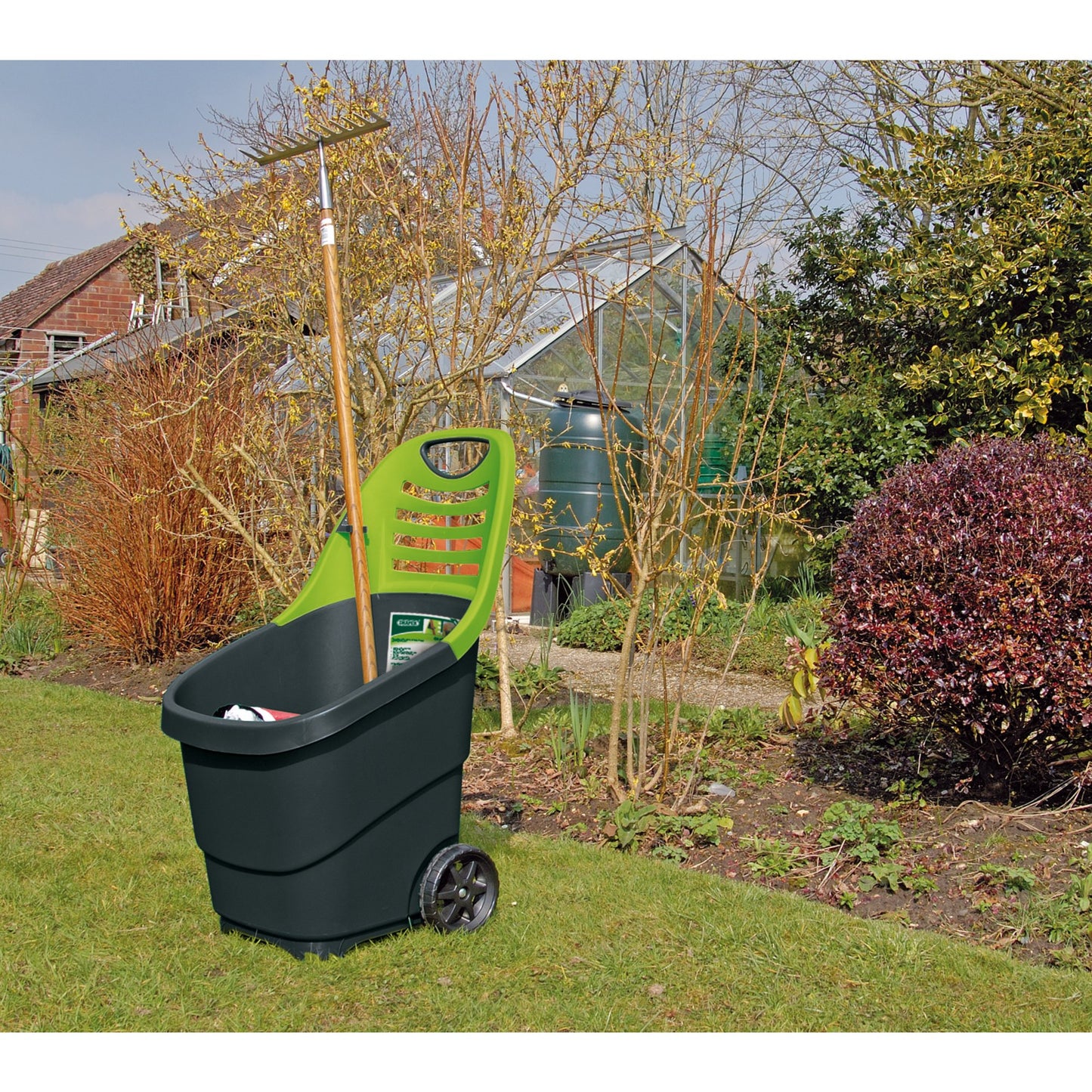 Draper Garden Caddy Size 500x 500 x 905mm 65L Capacity On Wheels 78643