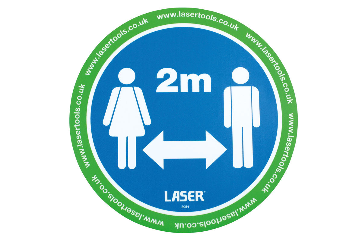 Laser Tools Laser Tools Floor Sticker 2m Distancing 6pc 8054