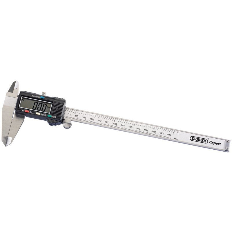 Dual Reading Digital Vernier Caliper, 0 - 200mm/0 - 8"