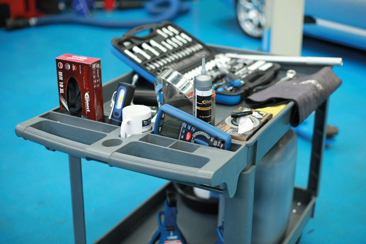 Laser Tools Large Workshop Utility Cart, Twin Level 8090