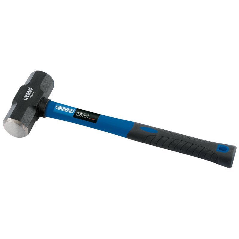 Draper Sledge Hammer 1.8kg 4lb Short Handle Fibreglass Shaft Carbon Head 81436